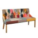 Amelia 3 Seater Patchwork Bench