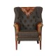 Archie Grey Wingback Armchair