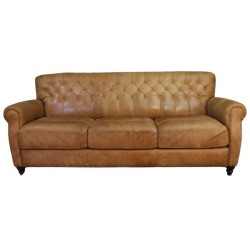 Highback Chesterfield Leather Sofa