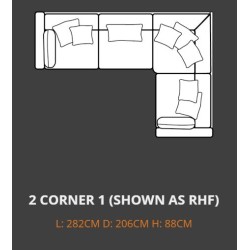 Lilly 4 Seater Corner Sofa 