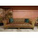 Classic Chesterfield Leather 4 Seater Vintage Sofa  