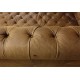 Classic Chesterfield Leather 4 Seater Vintage Sofa  