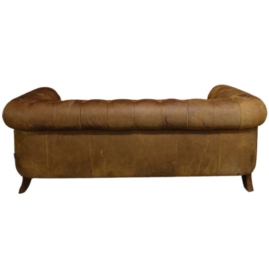 Classic Chesterfield Leather 3 Seater Vintage Sofa  