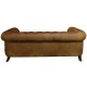 Classic Chesterfield Leather 3 Seater Vintage Sofa  