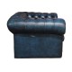 Navy Leather Chesterfield Armchair