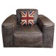 Grey Leather Armchair