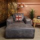 Grey Leather Armchair