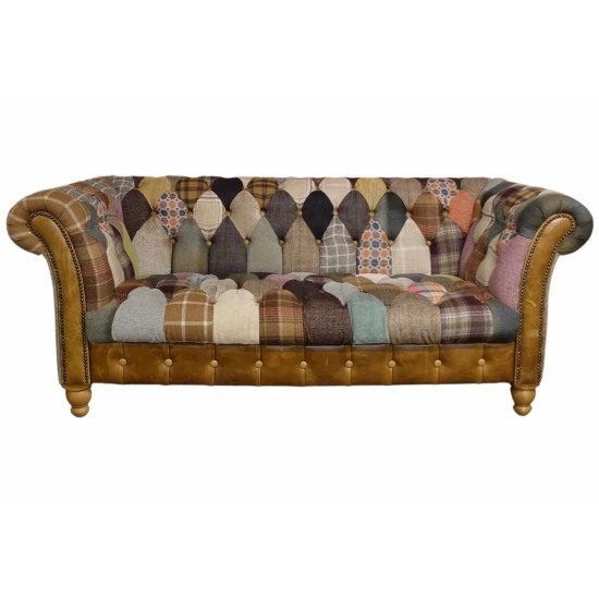 2 Seater Patchwork Sofa Vintage Item