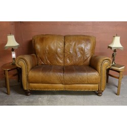 Vintage Highback Leather Sofa