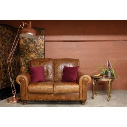 Highback Leather Sofa 2 Seater 