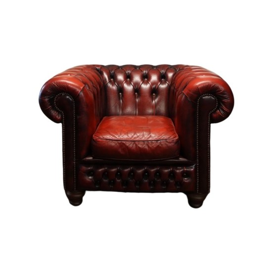 Oxblood Chesterfield Leather Armchair