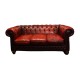 Oxblood Chesterfield 3 Seater Leather Sofa