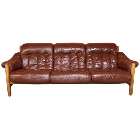 Vintage Aniline Leather Sofa