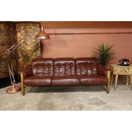 Vintage Aniline Leather Sofa