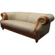 Tweed & Leather 3 Seater