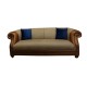 Tweed & Leather 3 Seater