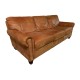 Tan Leather 3 Seater Sofa